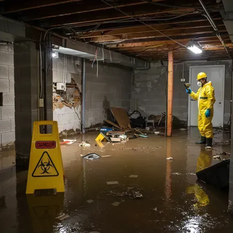 Flooded Basement Electrical Hazard in Scott County, MO Property